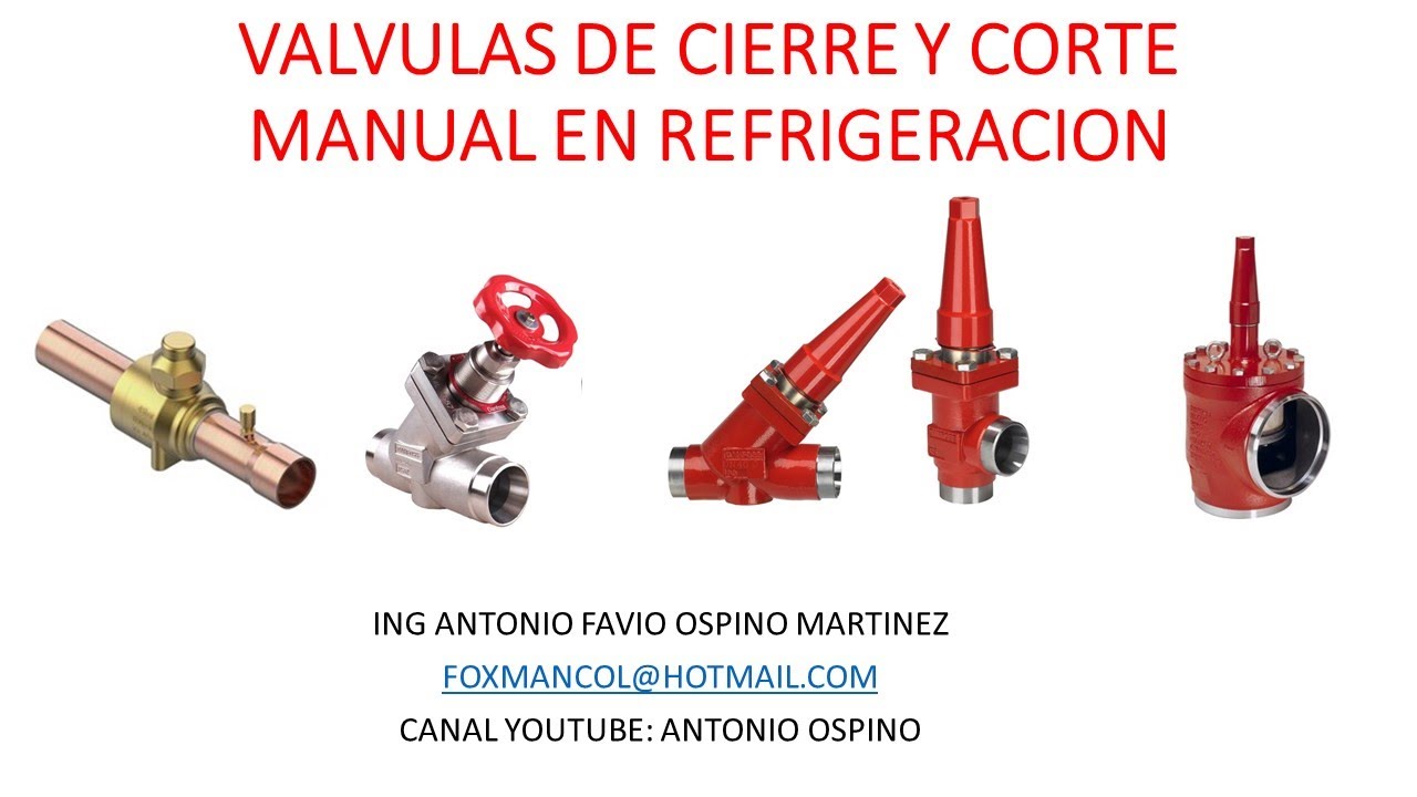 VALVULAS DE CIERRE Y CORTE MANUAL EN SISTEMAS DE REFRIGERACION COMERCIAL E INDUSTRIAL
