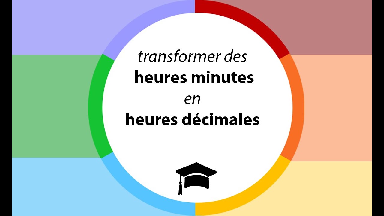 Utiliser Excel pour transformer des heures minutes en heures décimales et vice versa