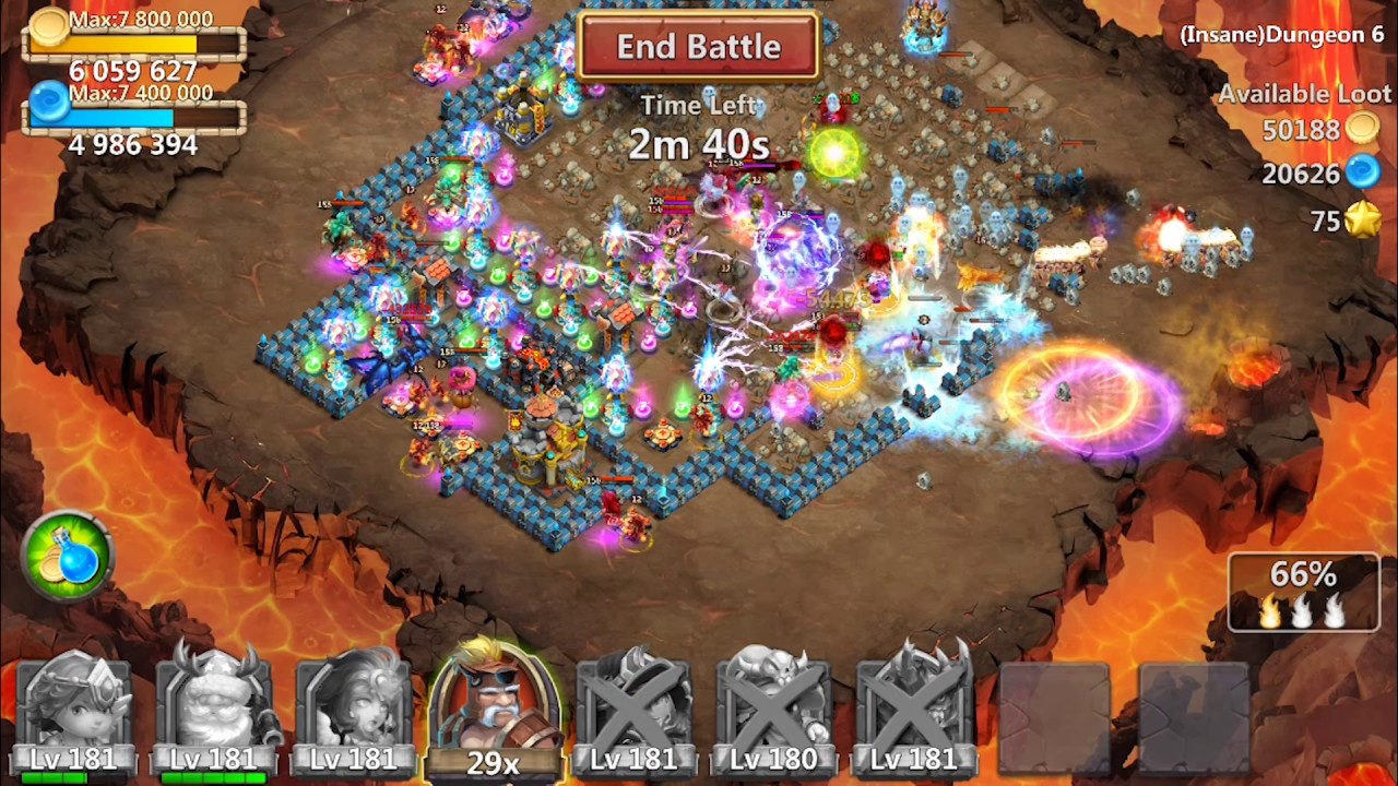 Castle Clash: Insane Dungeon 6 Without Minotaur!