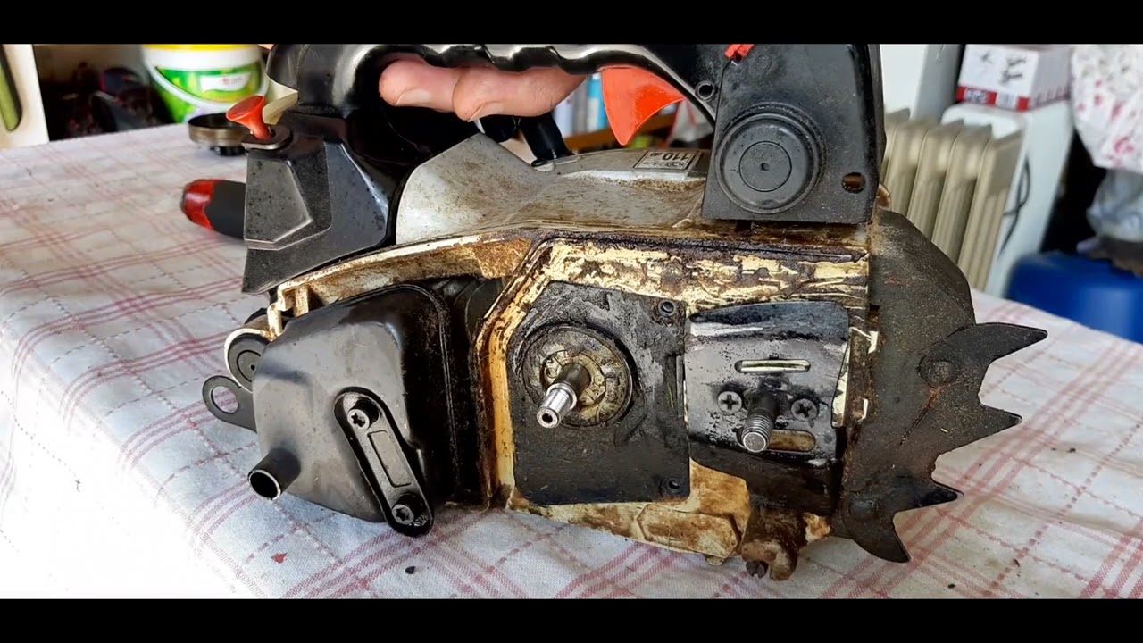 Sostituzione pompa olio lubrificazione motosega a benzina cinese. #motosega