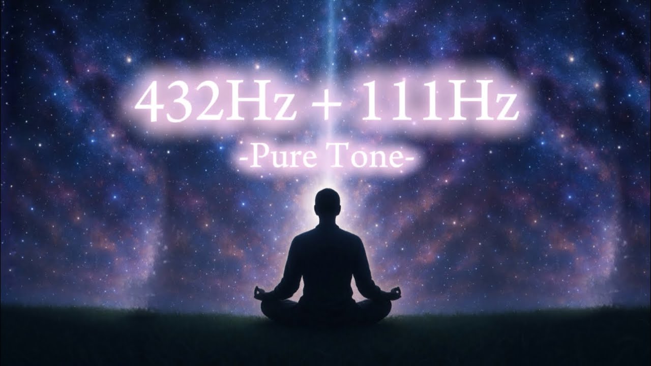 Inner Peace | 432Hz + 111Hz | Pure Tone | 2 Hours | Healing Calm