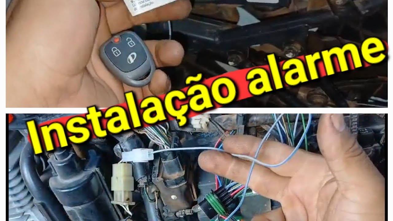 instalação alarme com chicote universal na Bros160 e 150