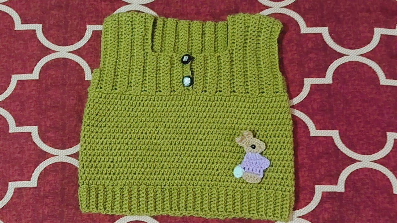 super cute crochet half sweater( for 1 to 2 year old)