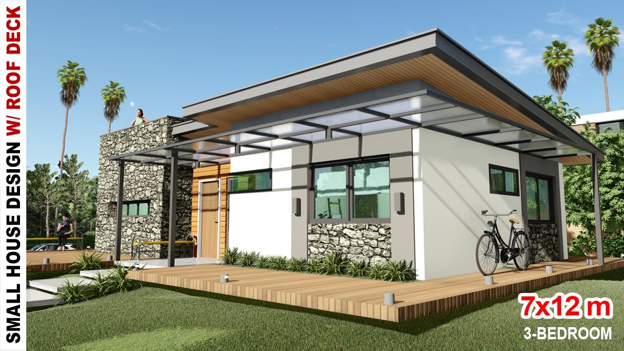 Ep-09 | 3 BEDROOM SMALL HOUSE DESIGN WITH ROOF DECK (7x12m) - House Design Under 2 Million PH