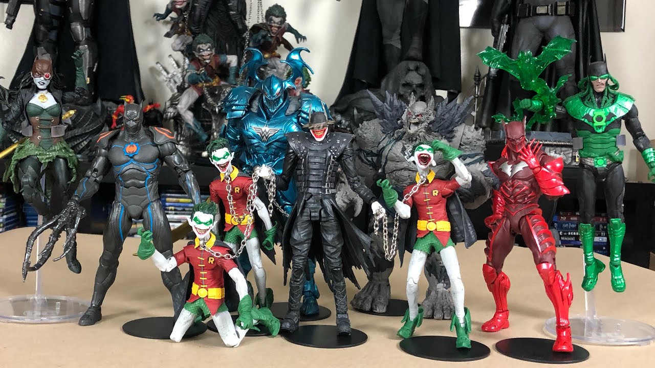Mcfarlane Toys Dark Nights Metal Full Set + Robin set of 3 Unboxing & Review