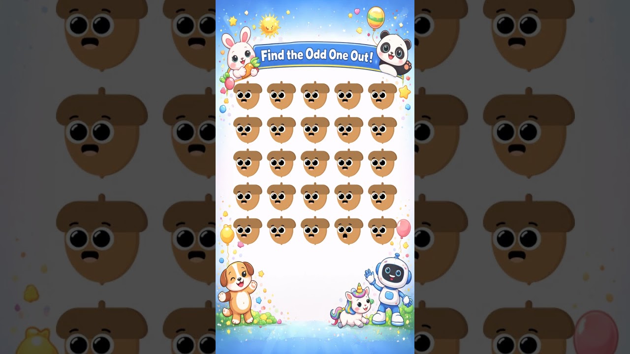 Find the Odd One Out 10🧠👀 | Fun Brain Puzzle for Kids | Spot the Difference 