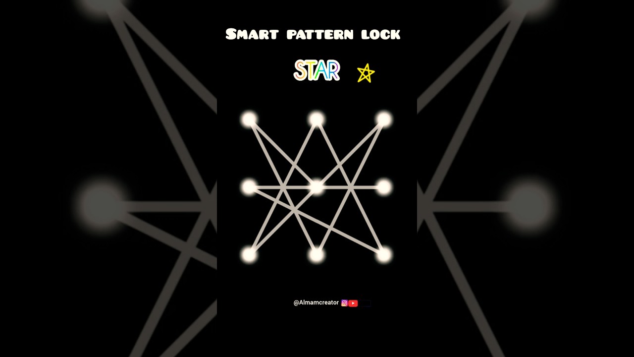 How to make star pattern lock🔐/make pattern lock🔒#pattern #lock #shorts #star #lockdown