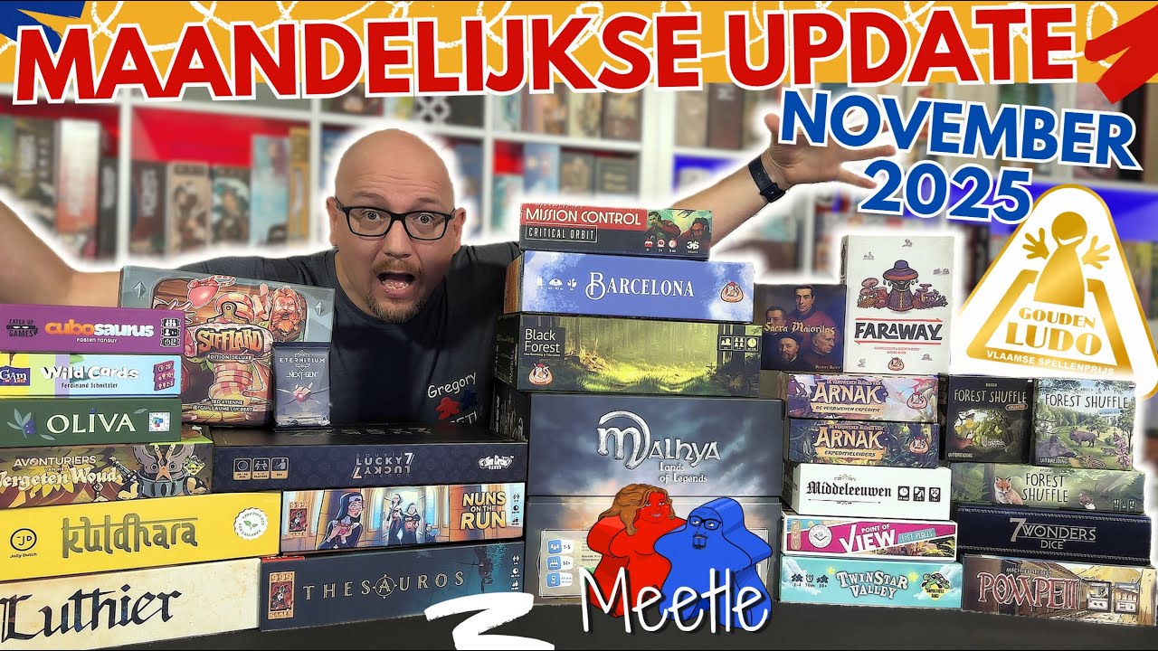 Maandelijkse Bordspellen Update NOVEMBER 2025 - Nieuwe spellen, nieuws & reviews bij Meetle 🎲