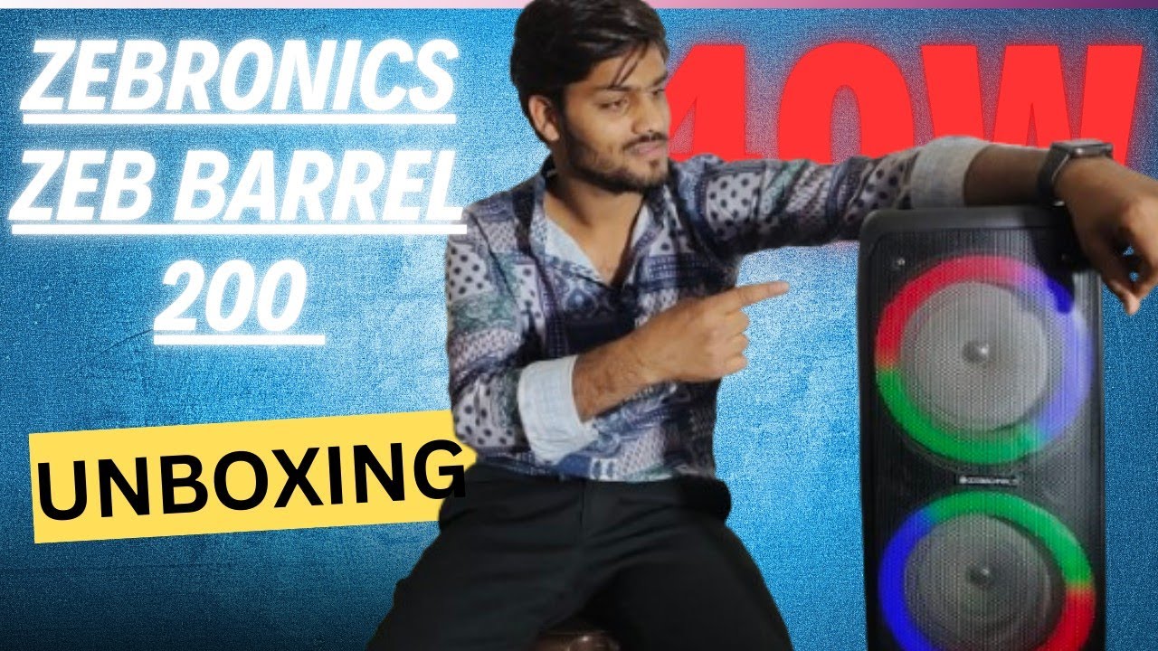 ZEBRONICS ZEB BARREL 200 | Party Speaker with Karaoke Mic | zebronics ka jordar spiker vo bhi 3000₹🔥