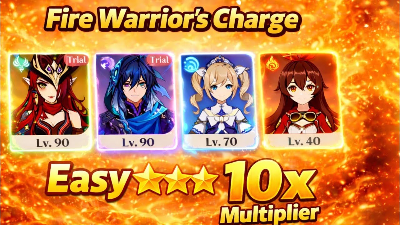 Fire warrior's charge easy 3 star genshin impact Lionfang's  radiant onslaught event #genshinimpact 