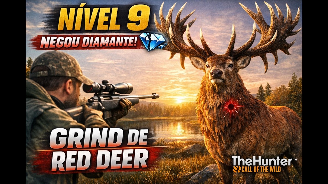 GRIND de Veado Vermelho em Hirschfelden Lendário Nível 9 Negou Diamante! The Hunter Call of the Wild