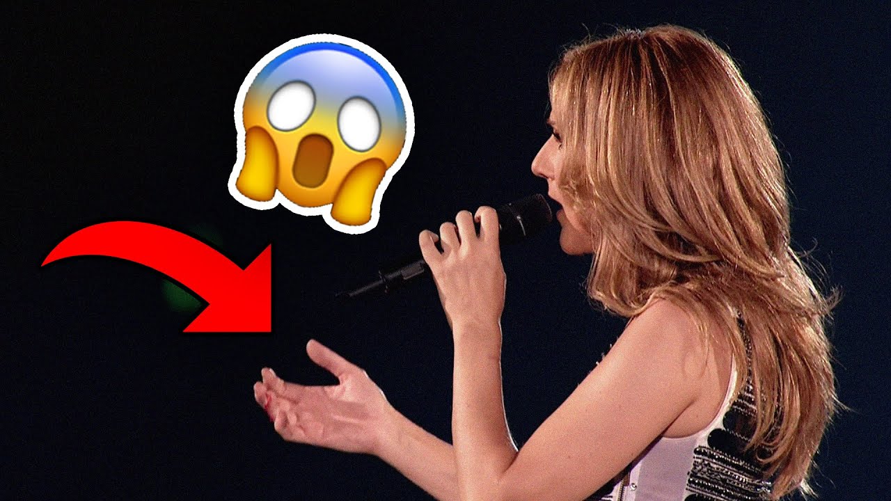 Céline Dion Realizes Her Finger Is Bleeding While Performing 