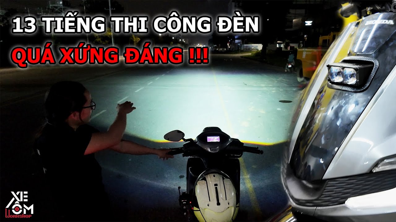 Khoét Chế Đèn Aozoom Ex2 Cho Xe Honda Stylo 160 Tại Xe Ôm Workshop