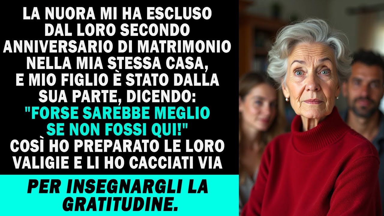 La mia nuora mi ha escluso dal loro secondo anniversario nella mia stessa casa. Così ho preparato
