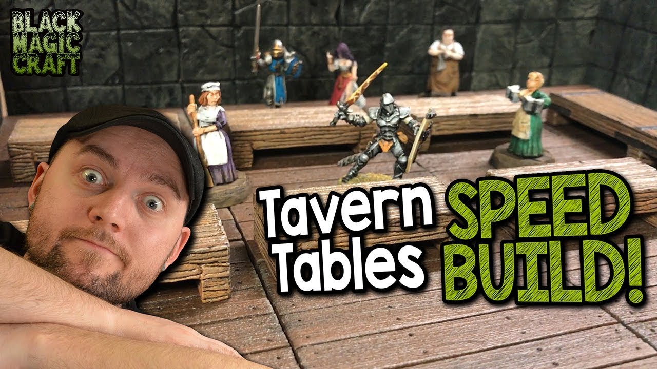 Miniature Tavern Tables For D&D Tutorial (Black Magic Craft Episode 064)