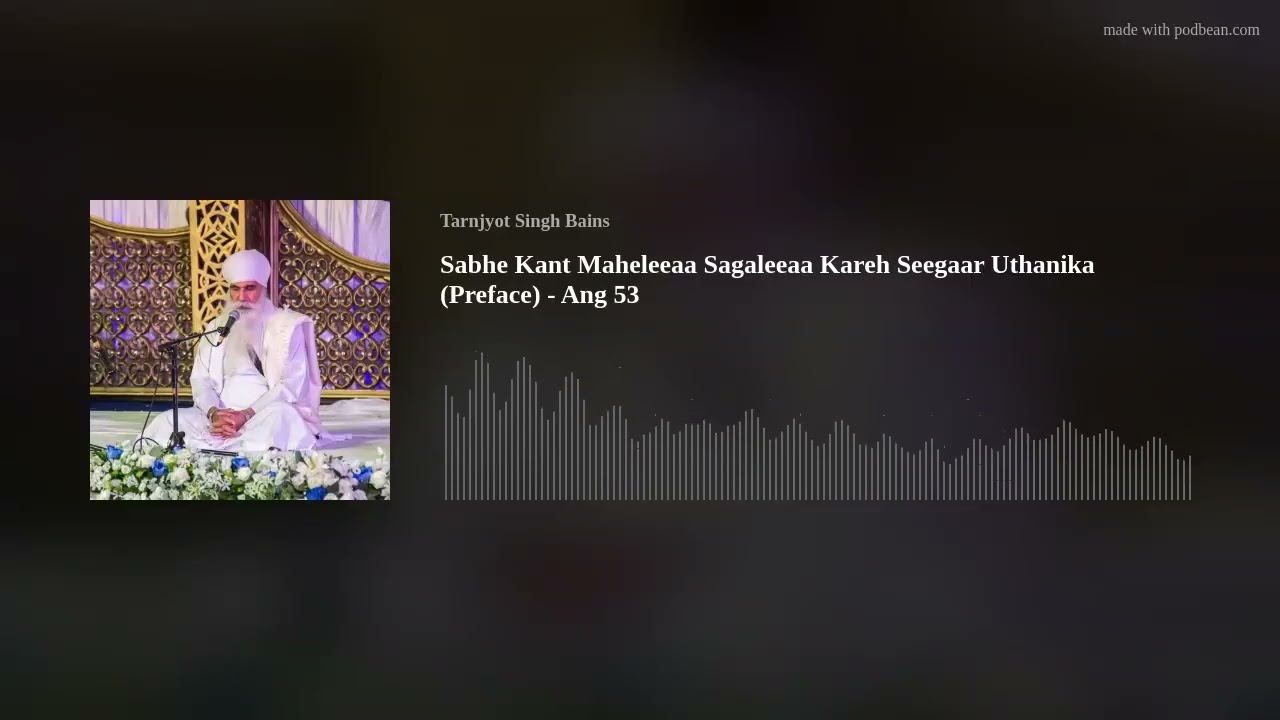 Sabhe Kant Maheleeaa Sagaleeaa Kareh Seegaar Uthanika (Preface) - Ang 53