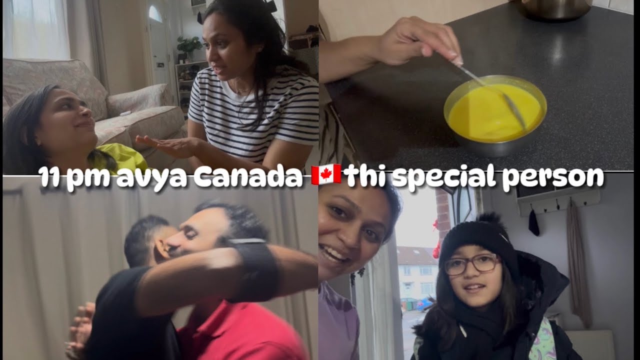 Aaje mlyu 11 pm 🕚 surprise Canada 🇨🇦 thi avya special person!! After 14 years…what a surprise!! 😳 