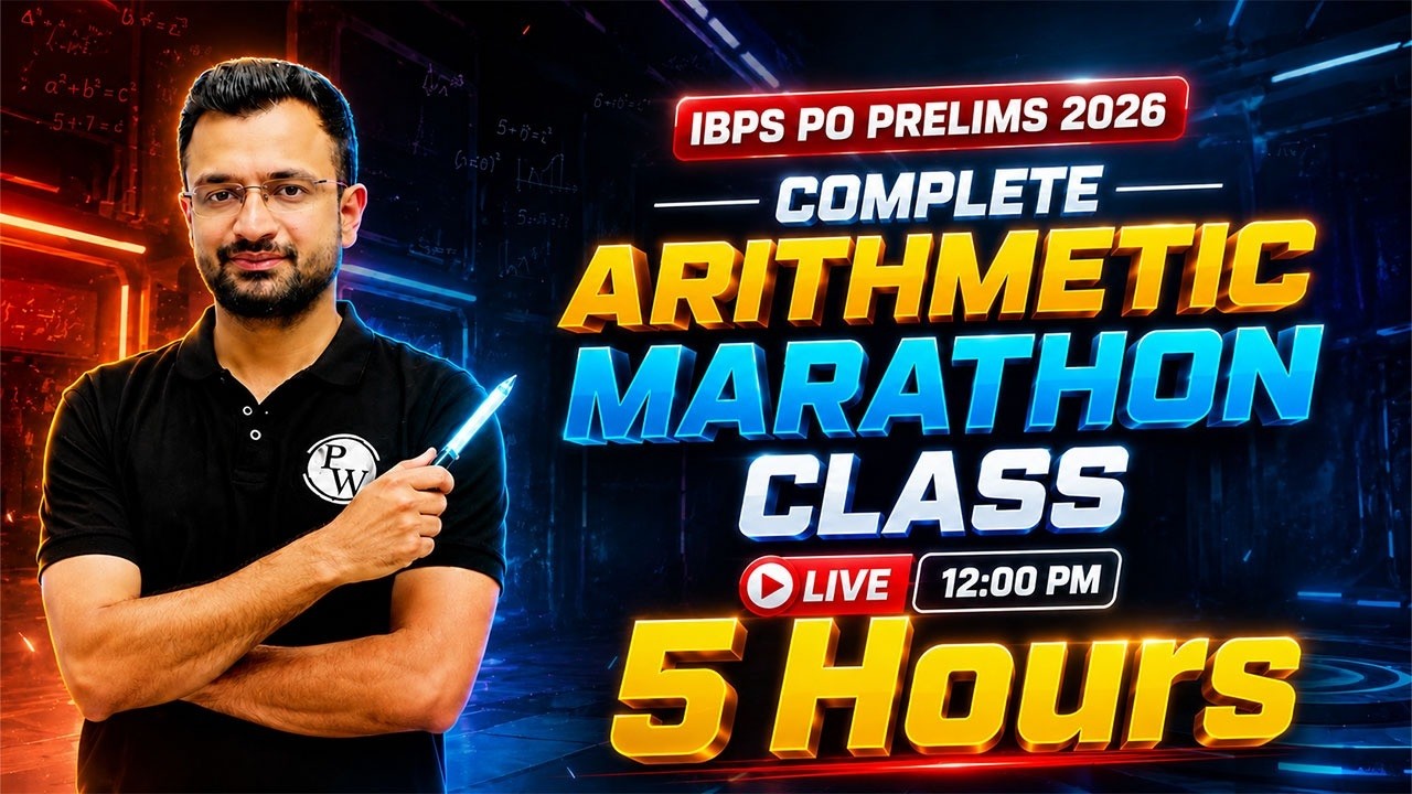 IBPS PO Prelims 2026 Arithmetic Marathon | Complete Quant Revision Class | by Sumit Sir