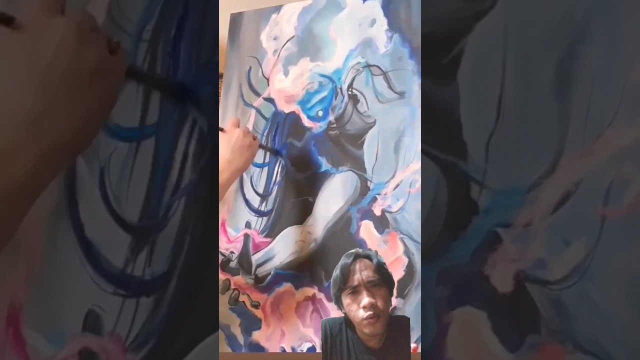 Wow Incredible Expressionist Painting a Woman Scream #shorts #reaction #painting