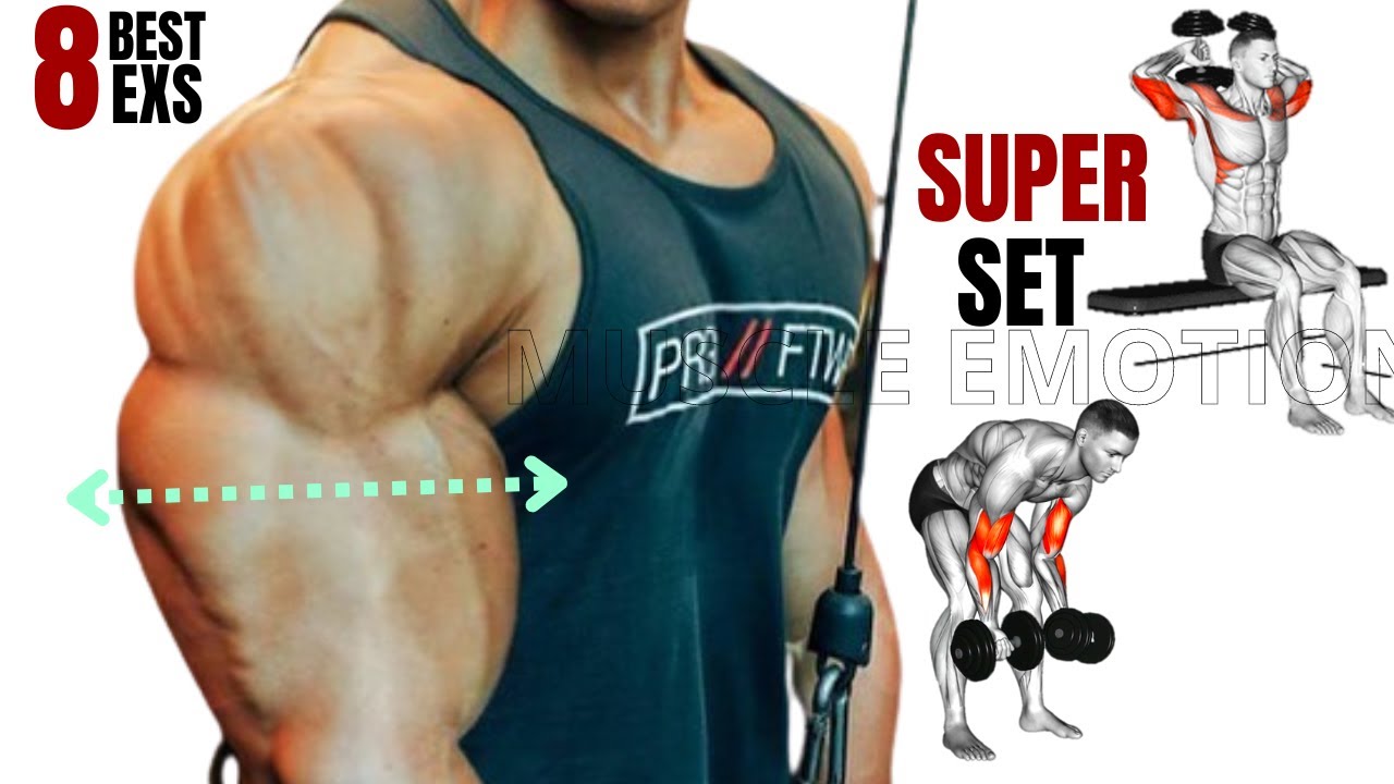 8 Best biceps and triceps AT GYM  SUPERSET TRICEPS & BICEPS