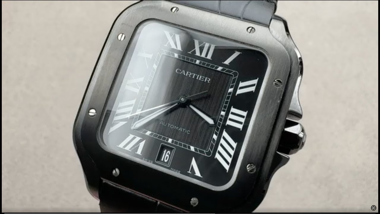Cartier Santos de Cartier ADLC (WSSA0039)  - 40mm Square Black Watch Review