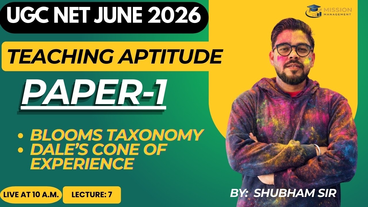 UGC NET June 2026 Teaching Aptitude | Complete Paper 1 Series | Lecture 7 By Shubham Sir I Paper 1