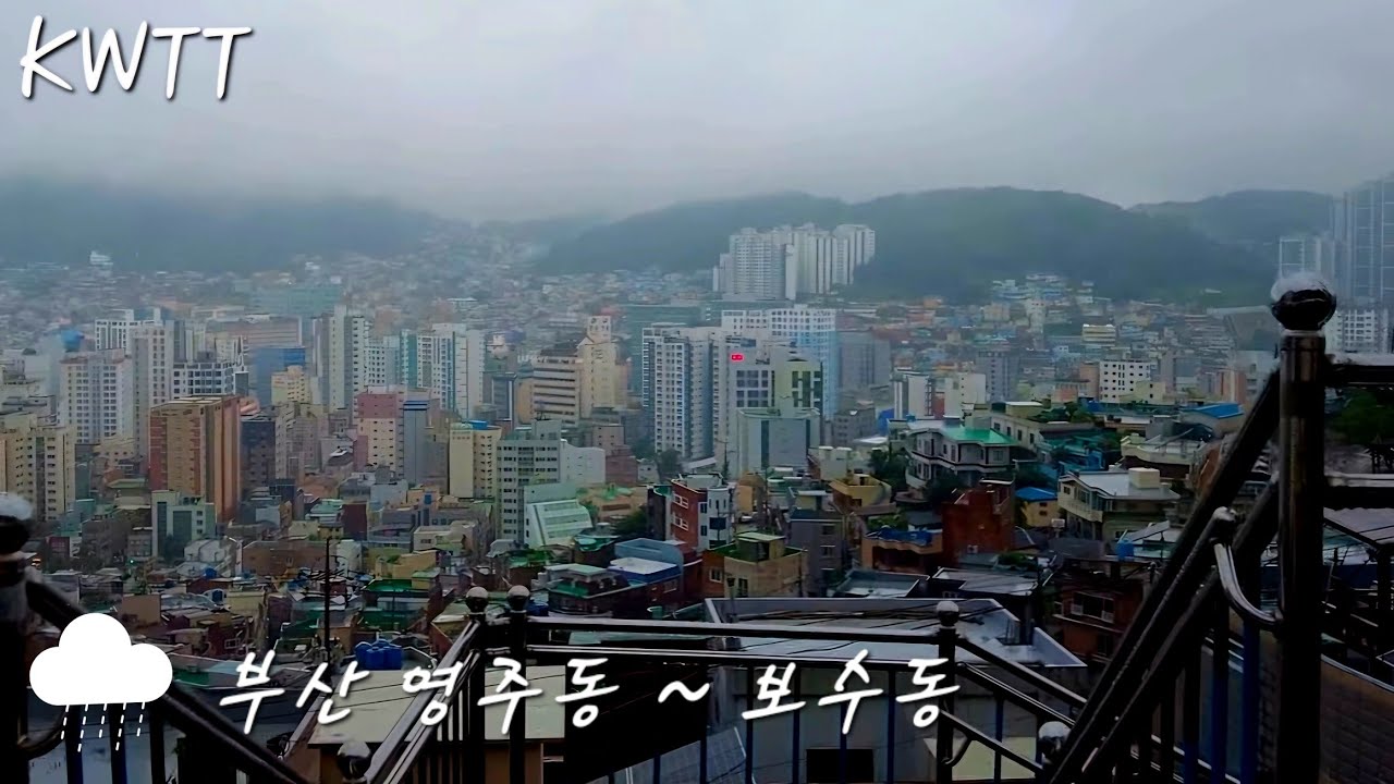 Утренняя прогулка в дождливый день [4K] Korea Walking Tours TV