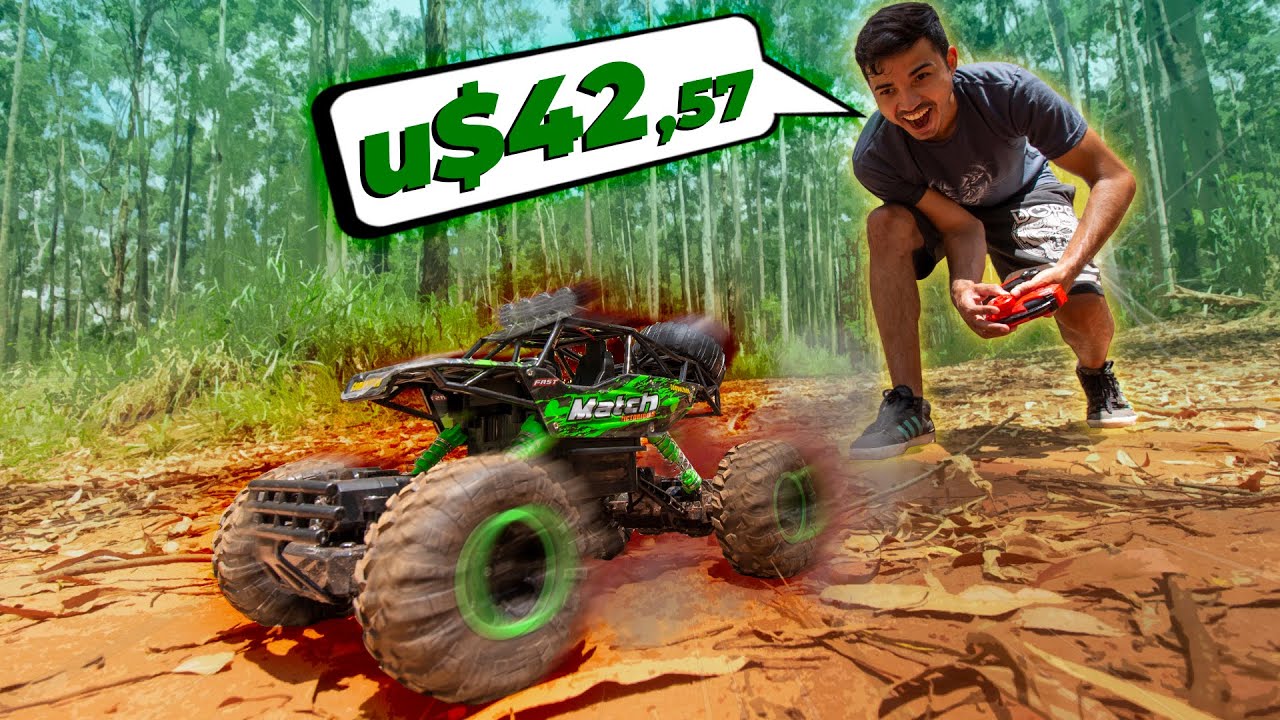 SUPER carrinho de controle remoto GRANDE!| Rock Car RC Crawler 37cm