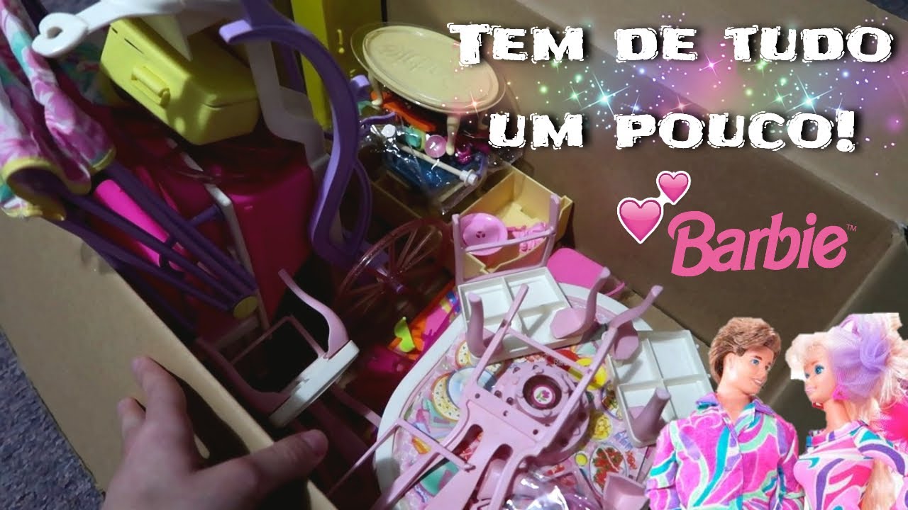 Coisas da Barbie 👱🏻‍♀️ Carruagem, Acessórios, Mesa de jantar, Sala de estar Vintage anos 90