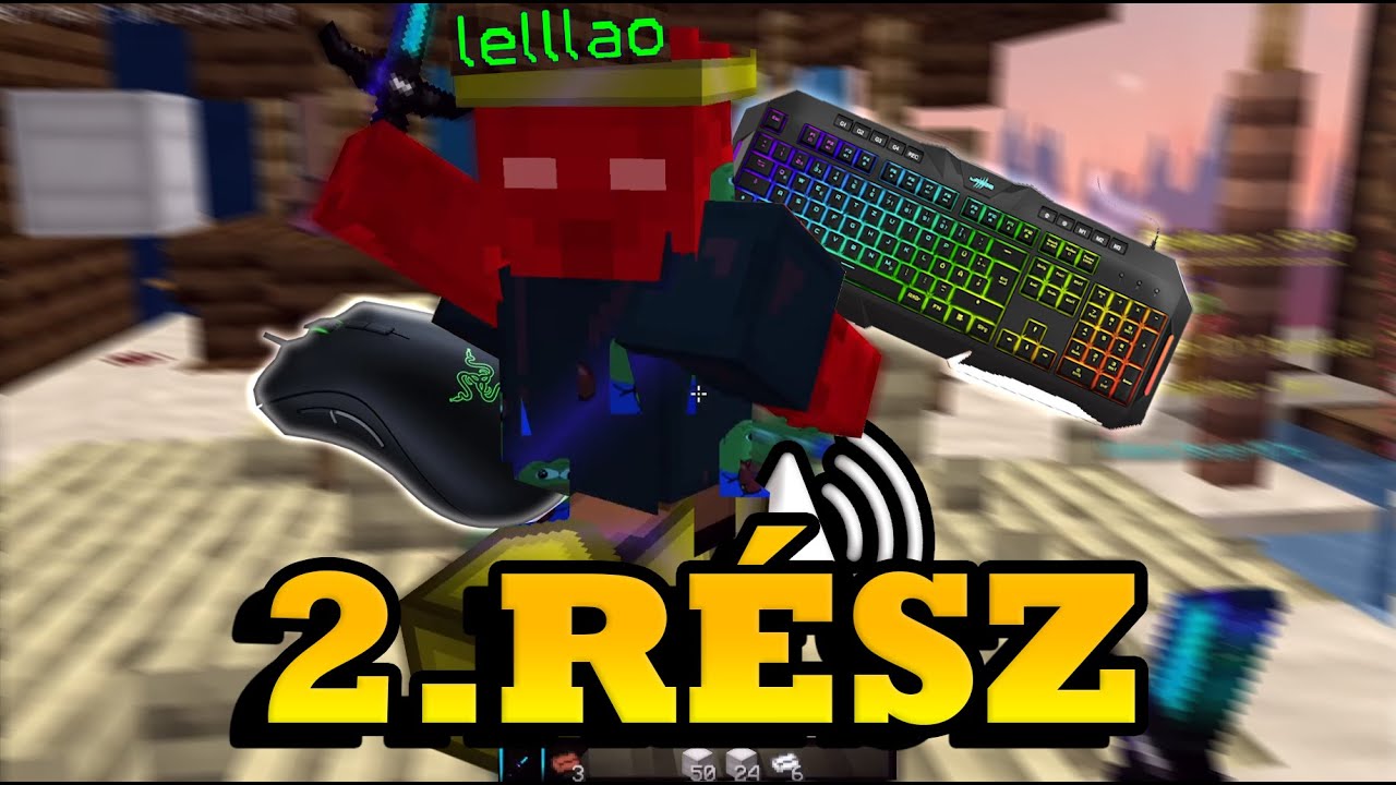 Billentyű + Egérhanggal MineSide BedWars 1v1 (Mouse + Keyboard sounds)