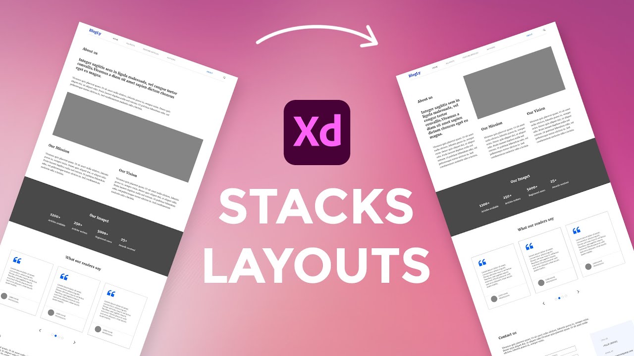 Quick Layout Changes Using Stacks in Adobe Xd