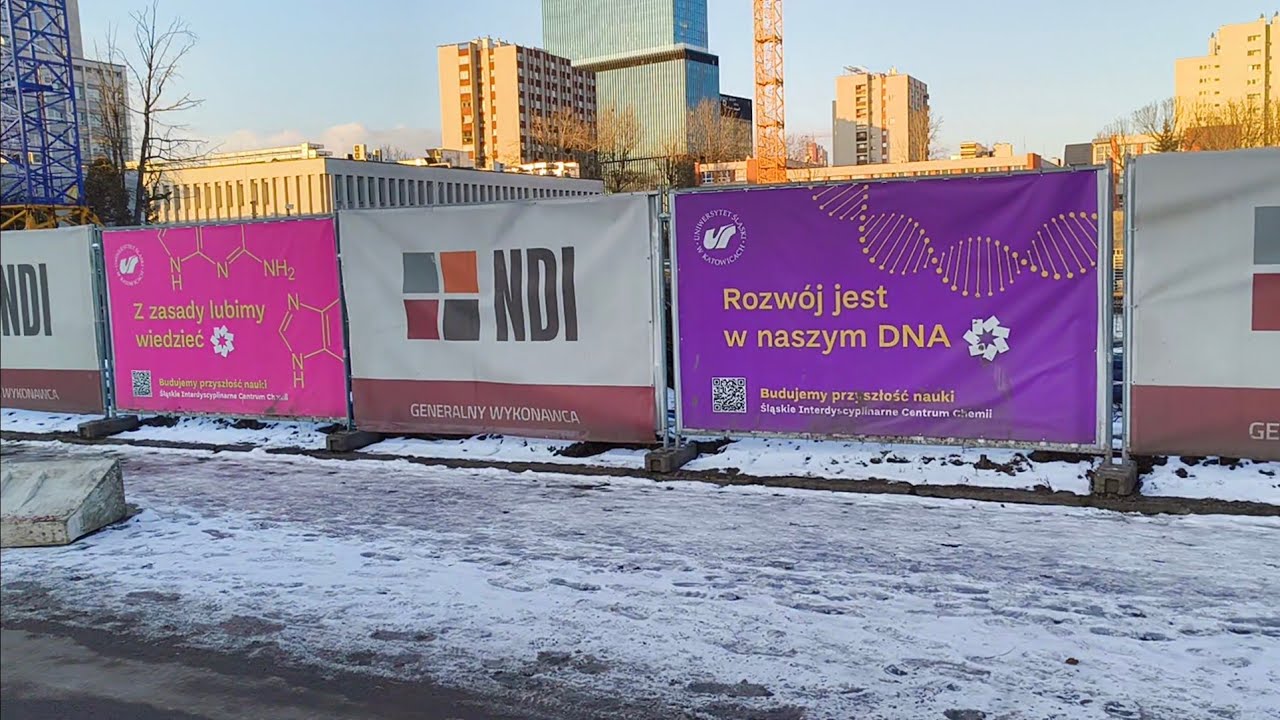 Banery z pociągiem do chemii. Budowa Śląskiego Interdyscyplinarnego Centrum Chemii (Styczeń 2026)