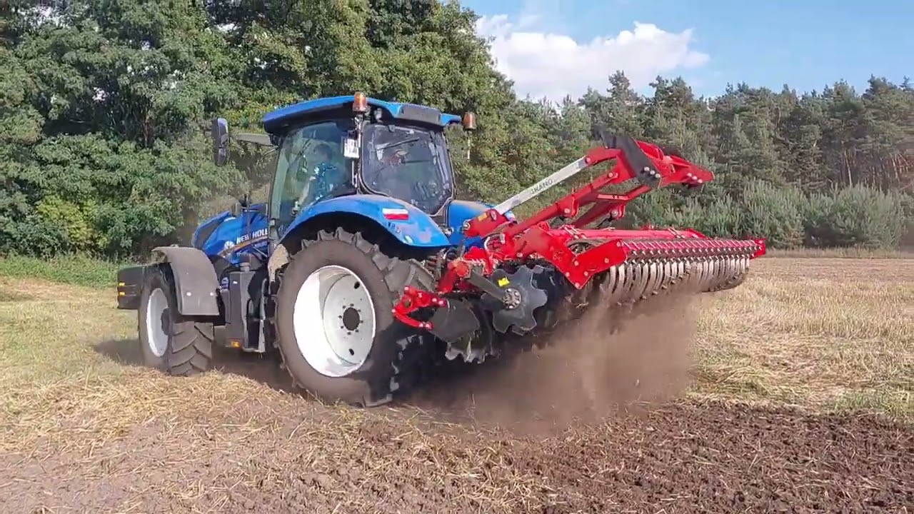 Talerzowanie 2023 NEW HOLLAND T6 160☆ & TALERZÓWKA 3m☆. G.R J.Kaniewski