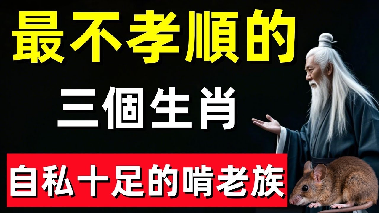 最不孝順的三個生肖，脾氣不好，還自私十足的啃老族！#修行思維 #修行 #福報 #禪 #道德經 #覺醒 #開悟 #禅修