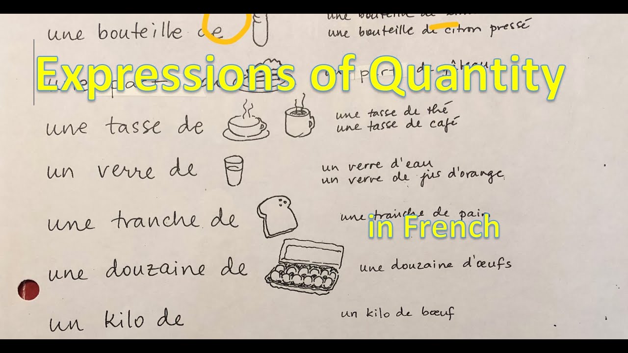 French Expressions of quantity