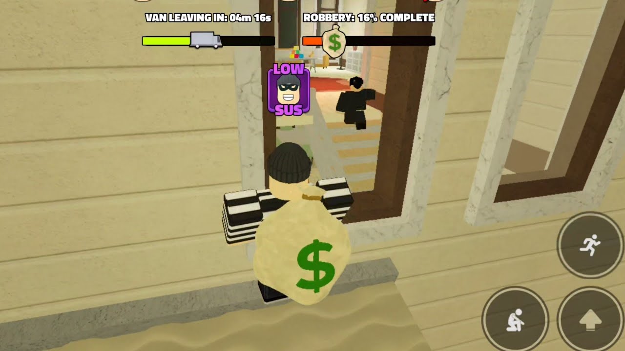 I banged all the entrances until he called the police! | Rob it (Roblox)