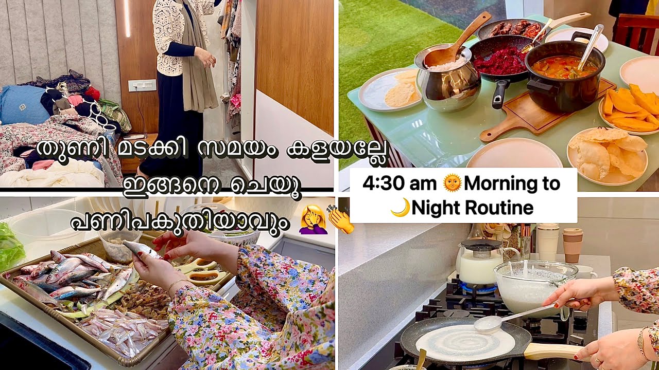 4.AM Productive Morning to Night Routine|Dosha|Wardrobe Organization|What I eat in a day|Family vlog