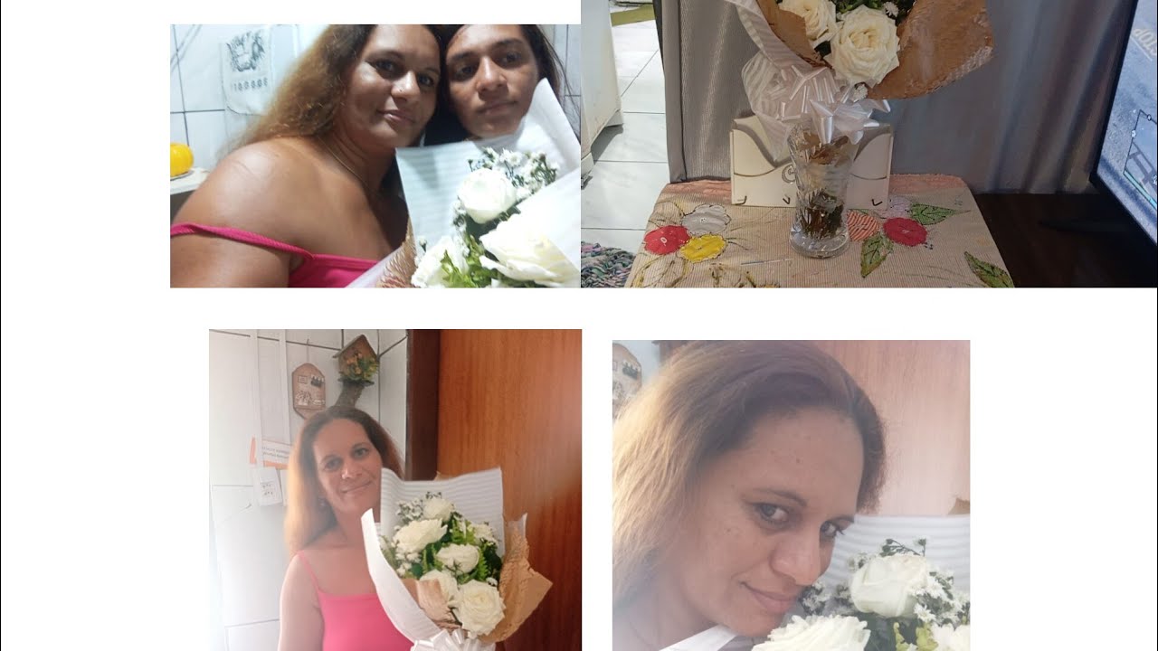 Ganhei um lindo buquê de flores da minha filha 😍 mas organização do meu lar.