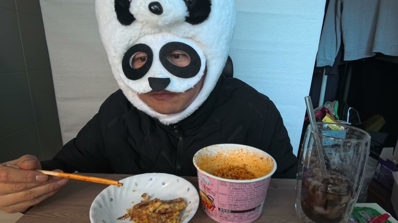 까르보불닭게티 + 동그랑땡