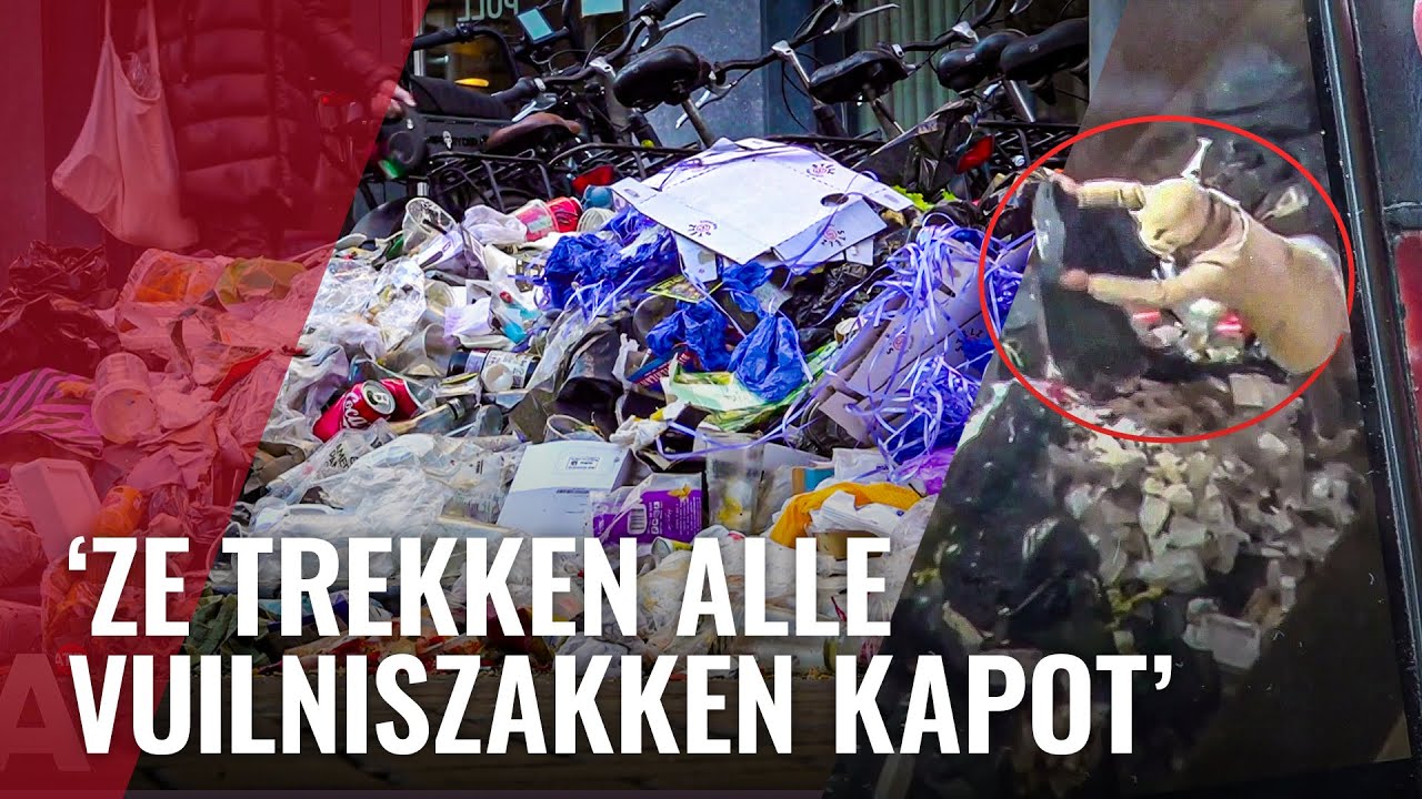 Afvalgebergte op de Elandsgracht