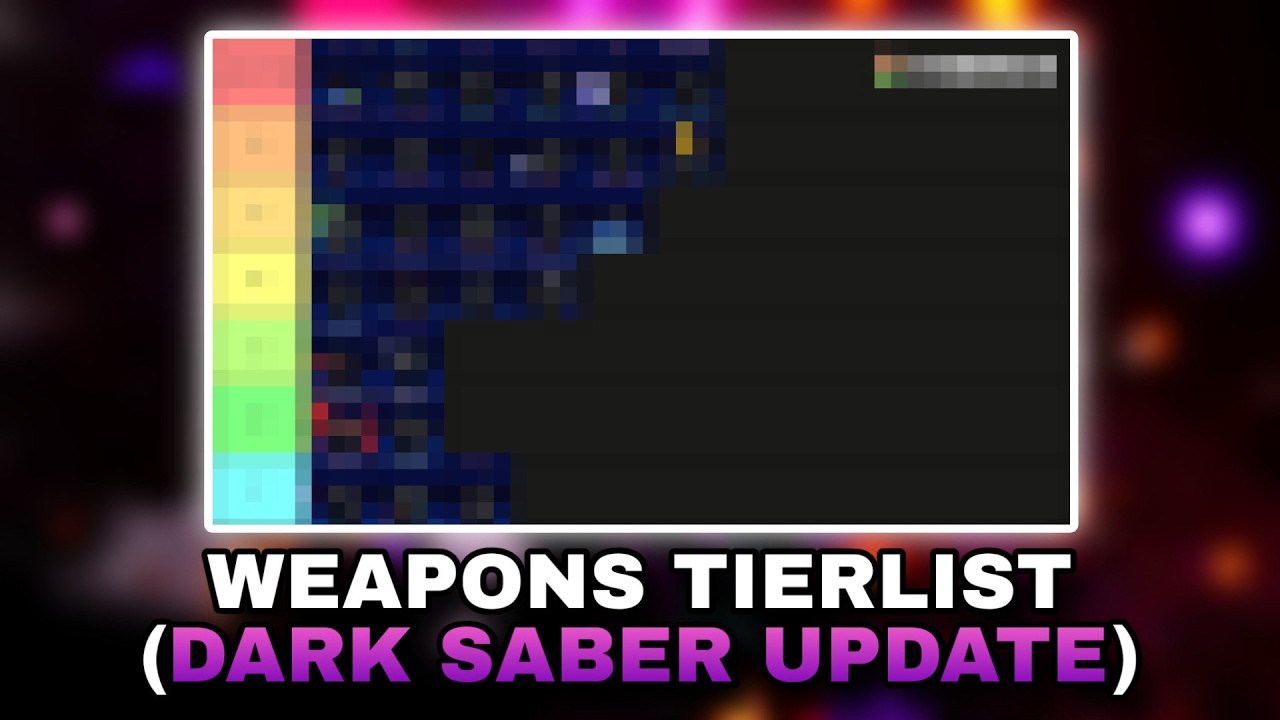 The BEST Weapons Tierlist In (Dark Saber Update) || Anime Final Quest ||