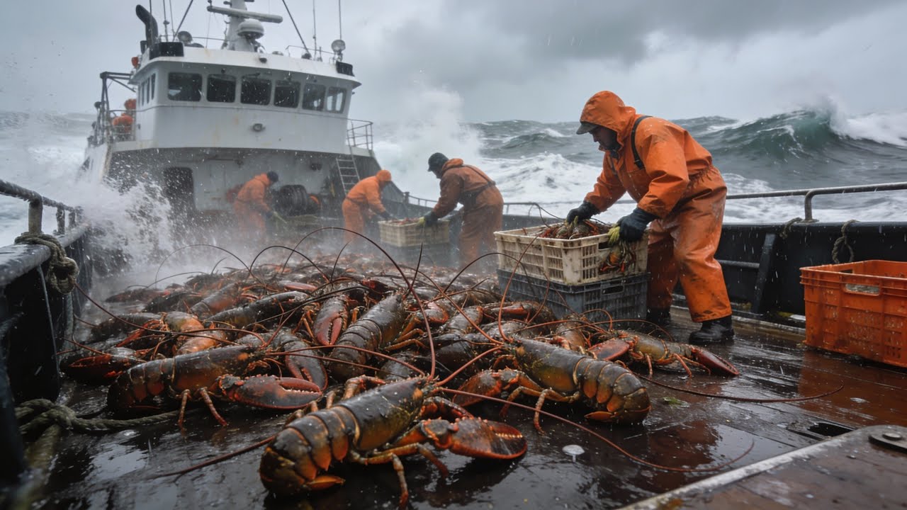 24H on a Fishing Boat With Fishermen – Monster Lobster Haul in Deadly Seas Worth $900,000
