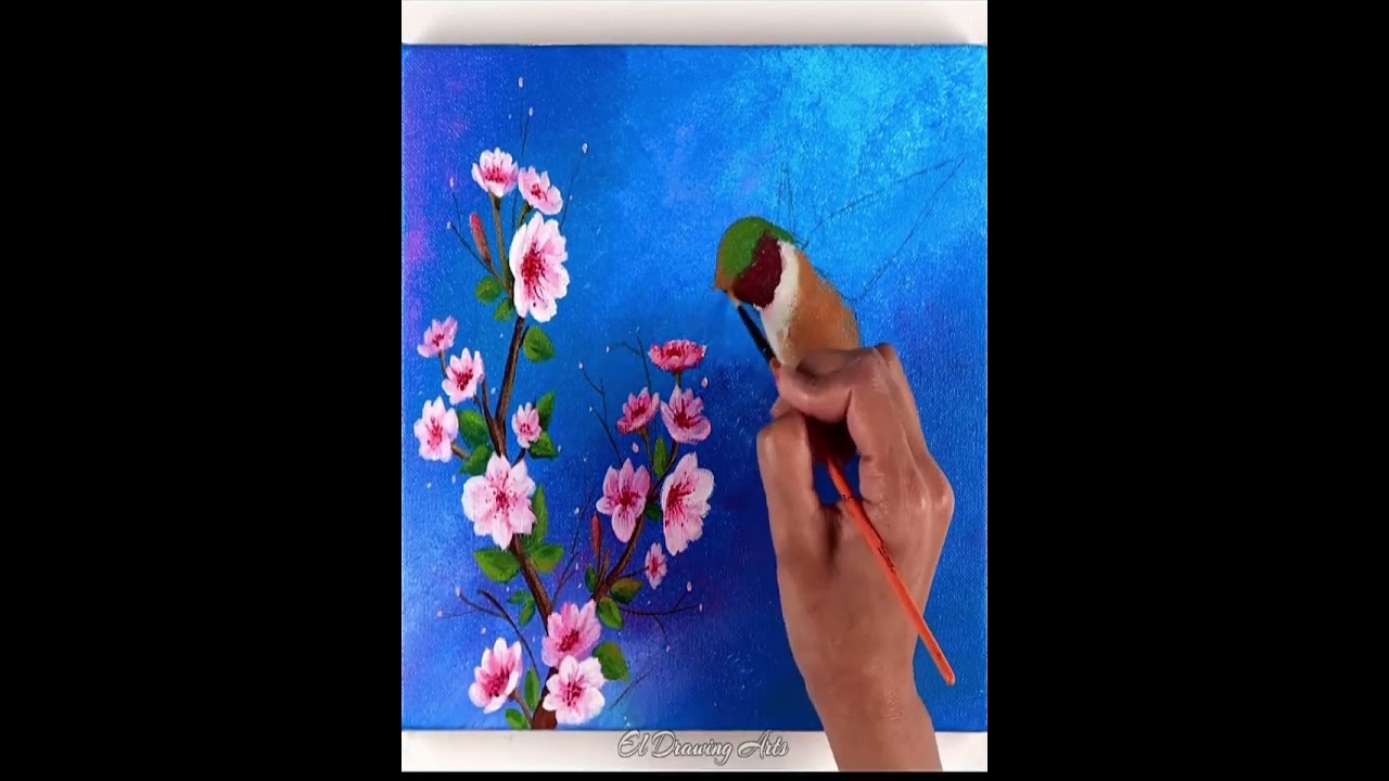 Mesmerizing Hummingbird Acrylic Painting Tutorial | Step-by-Step Guide for Beginners