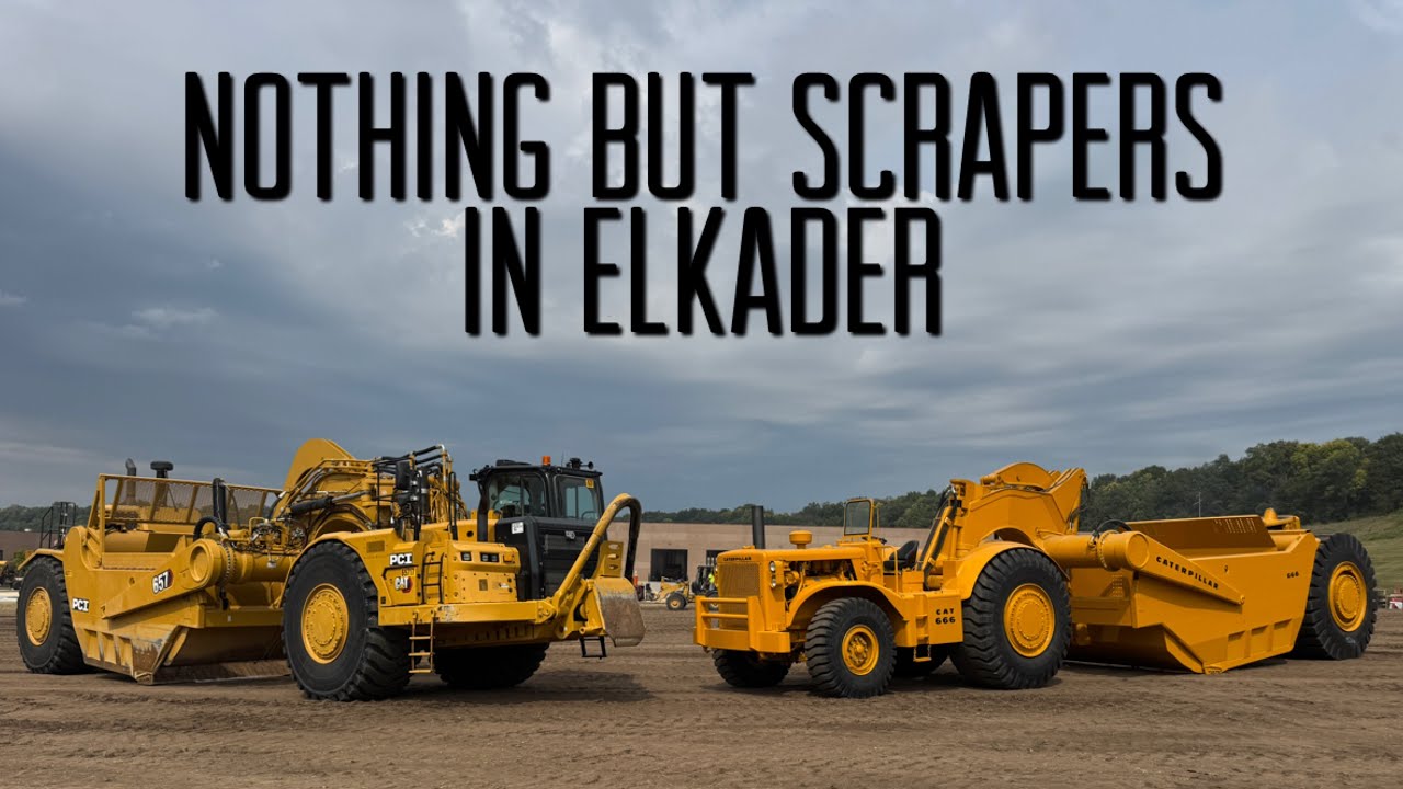 Scrapers in Elkader - Century of Caterpillar