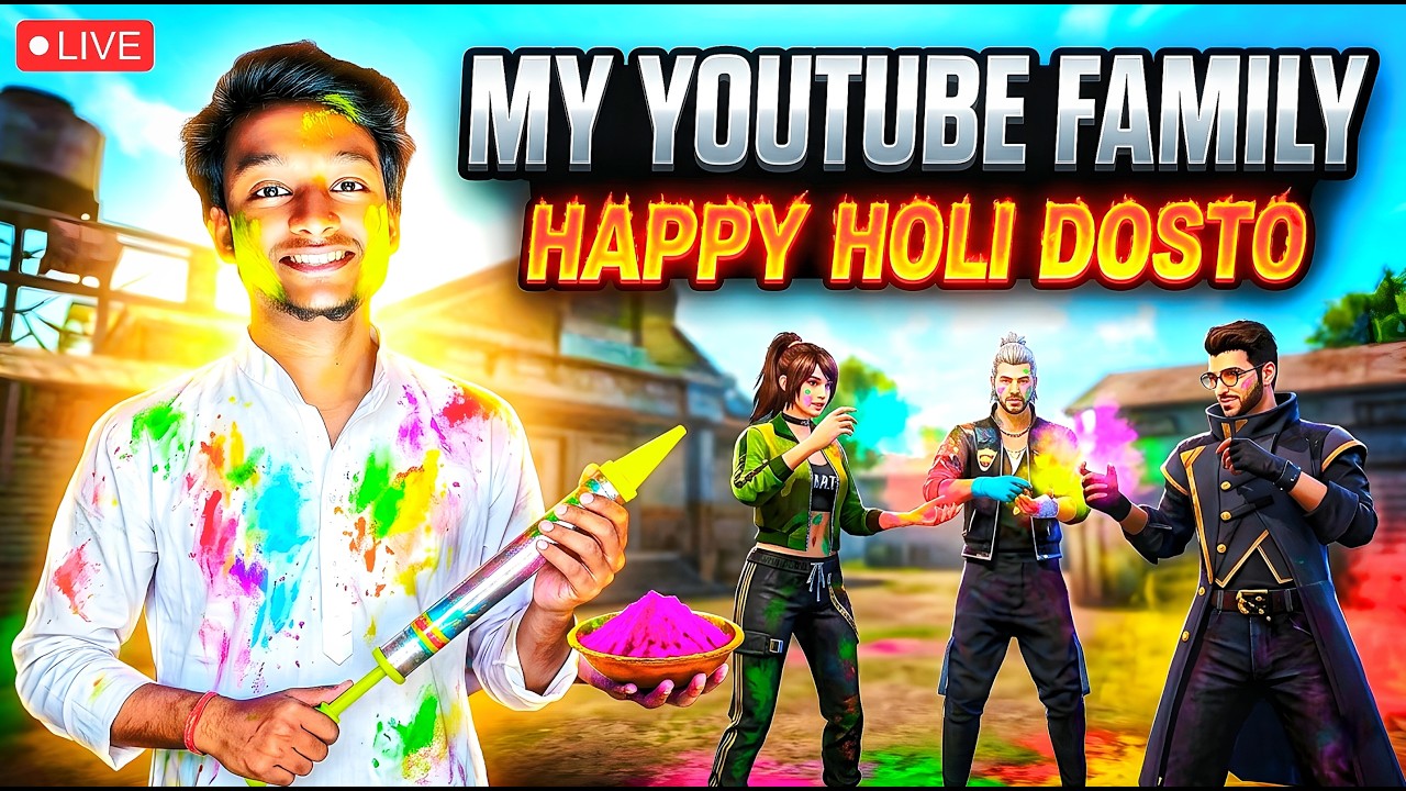HAPPY HOLI DOSTO🧿🥰LET'S PLAY FREE FIRE