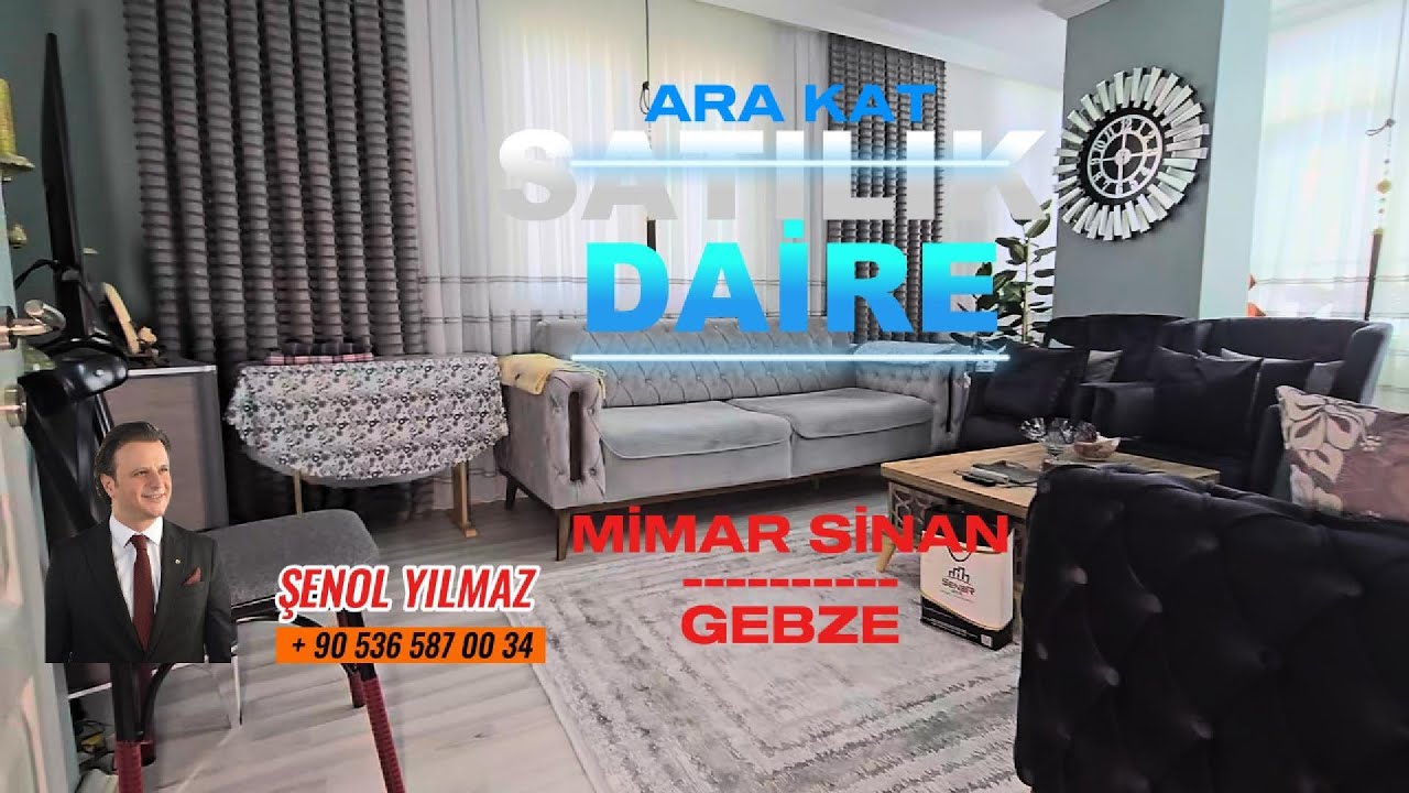 GEBZE, MİMAR SİNAN'DA ARA KAT, İSKANLI, ASANSÖRLÜ 2+1 SATILIK DAİRE