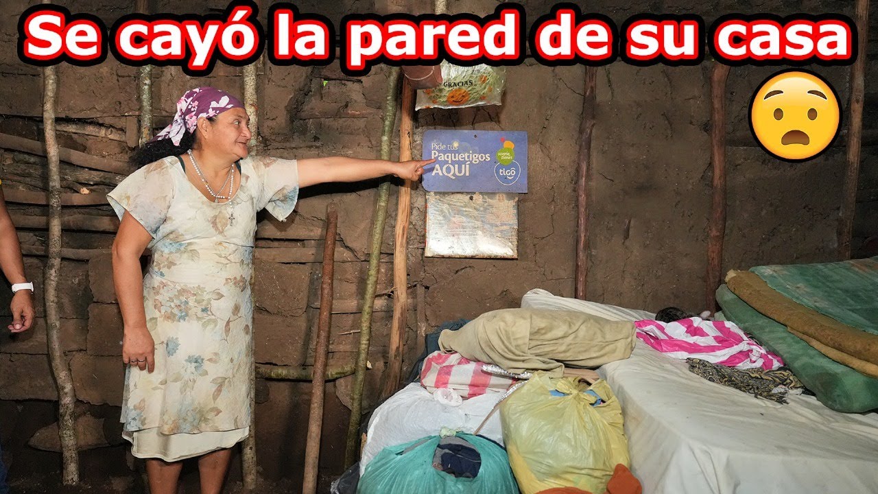 Doña Vilma nos enseña la pared que se les cayó, su casa está en mal estado - Ediciones Mendoza.
