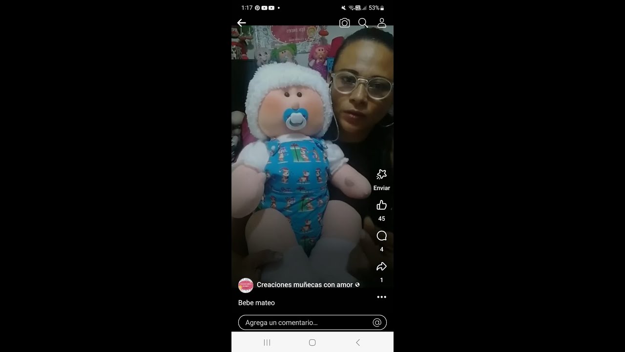 muñeco de trapo bebe Mateo