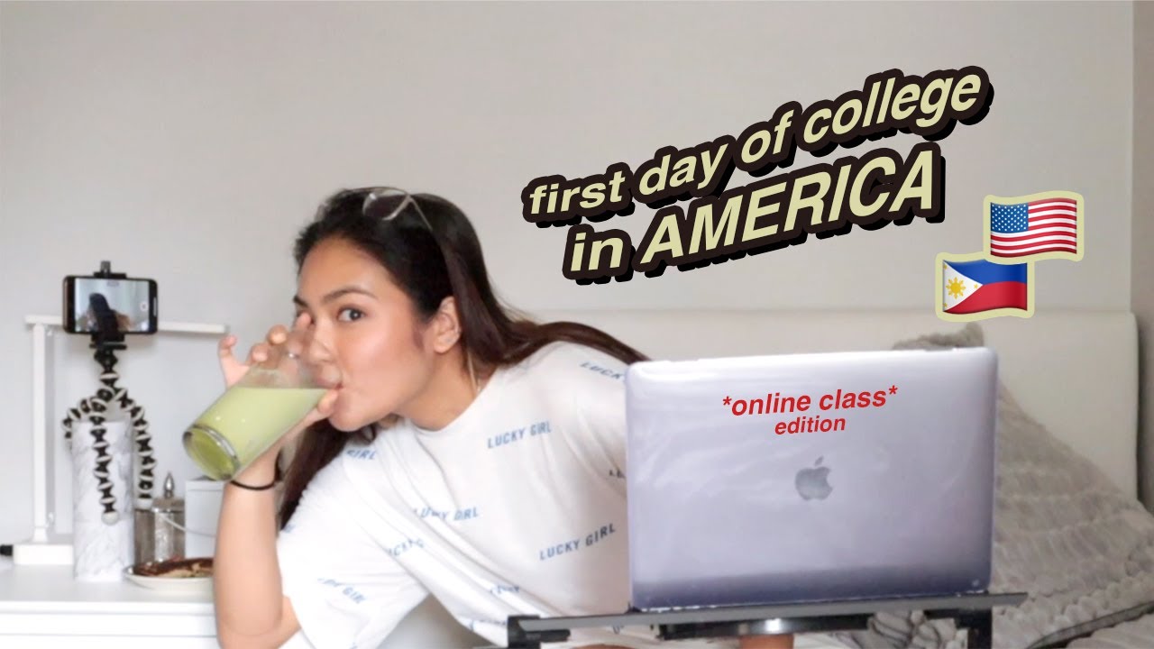 JEOrnal📀 FIRST DAY of COLLEGE in AMERICA *new school*