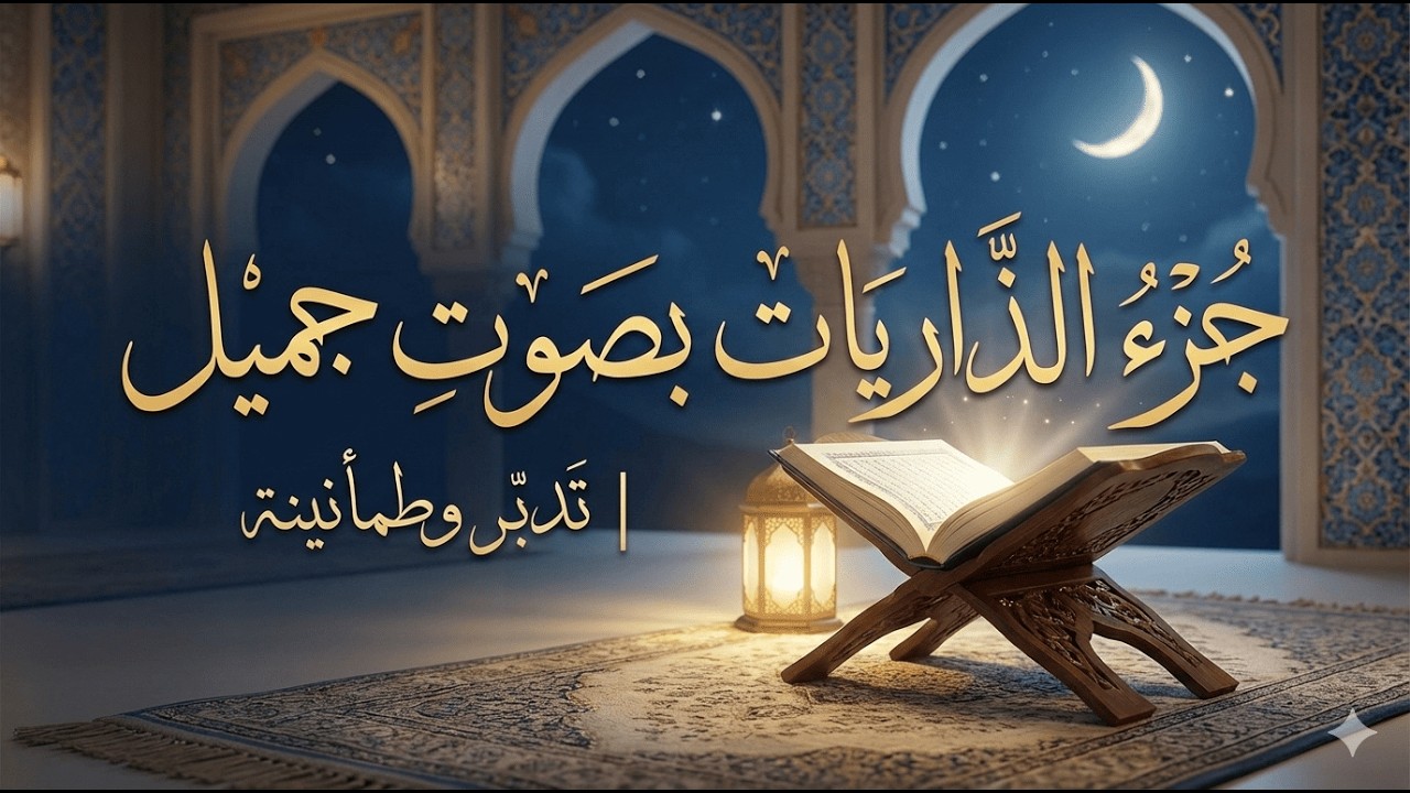 جزء الذاريات تلاوة هادئة | قرآن يريح النفس في رمضان #quran #راحة_نفسية #قرآن